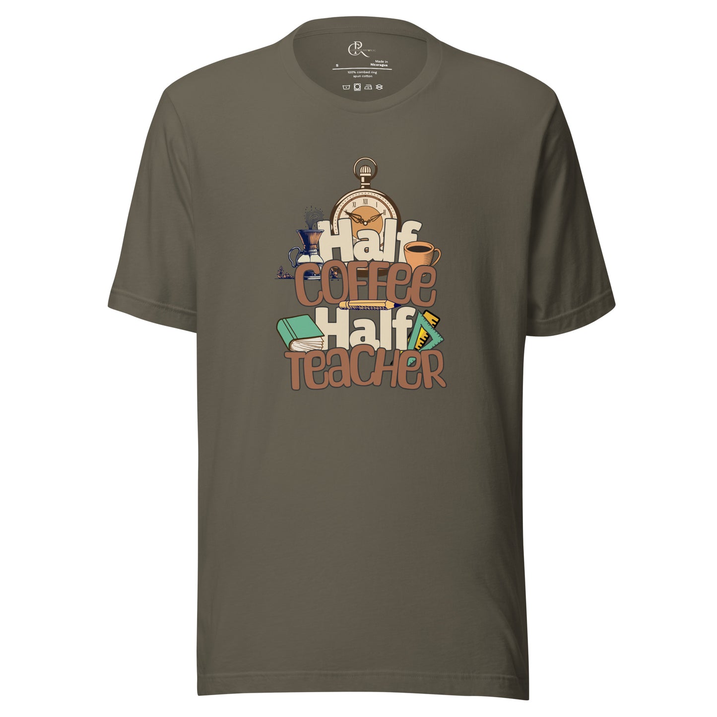 1/2 Coffee 1/2 Teacher - Men's Graphic T-Shirt