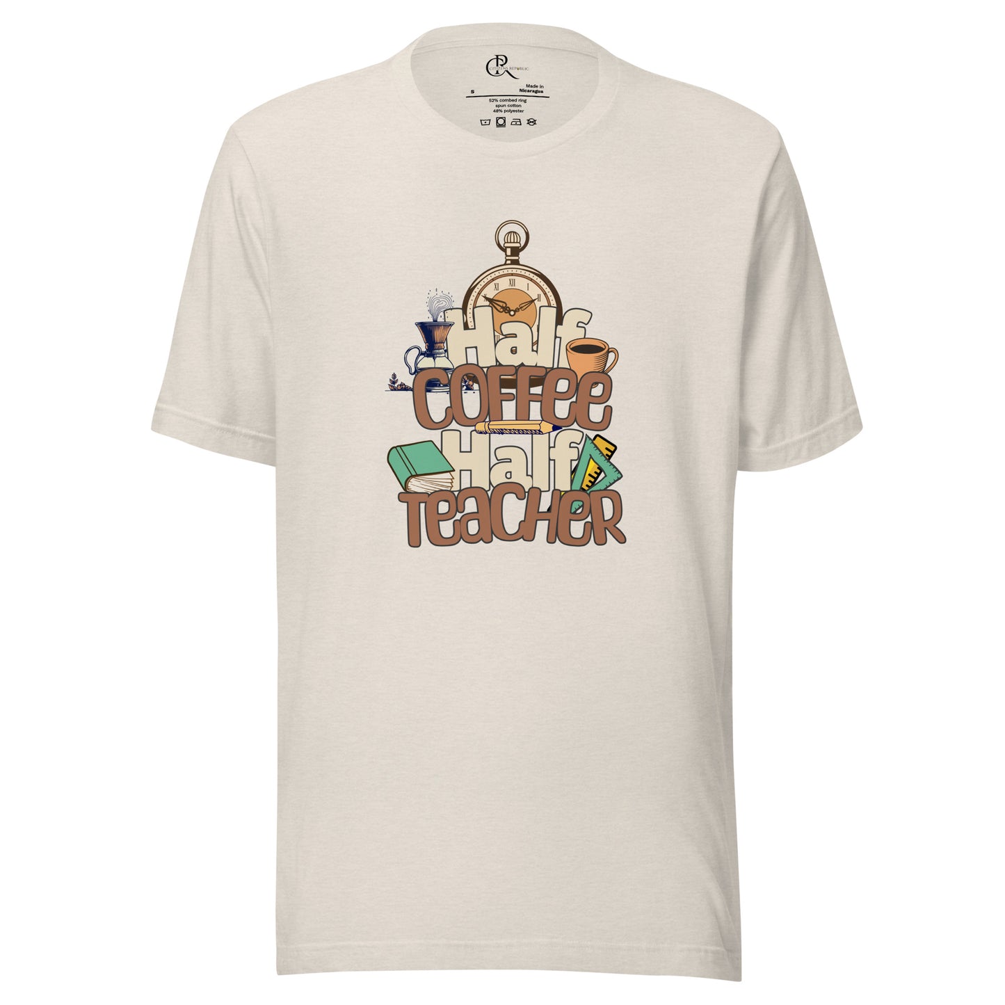 1/2 Coffee 1/2 Teacher - Men's Graphic T-Shirt