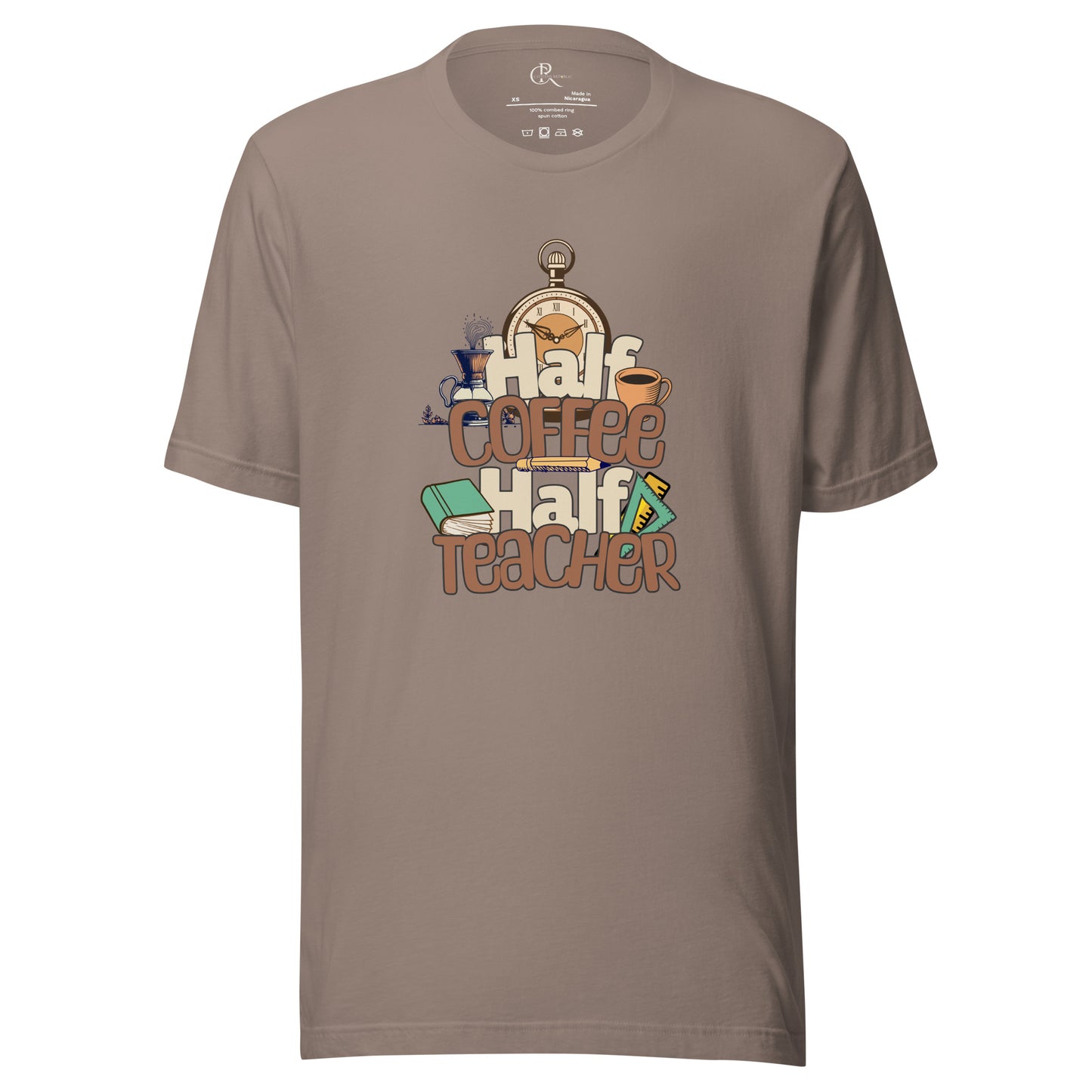 1/2 Coffee 1/2 Teacher - Men's Graphic T-Shirt