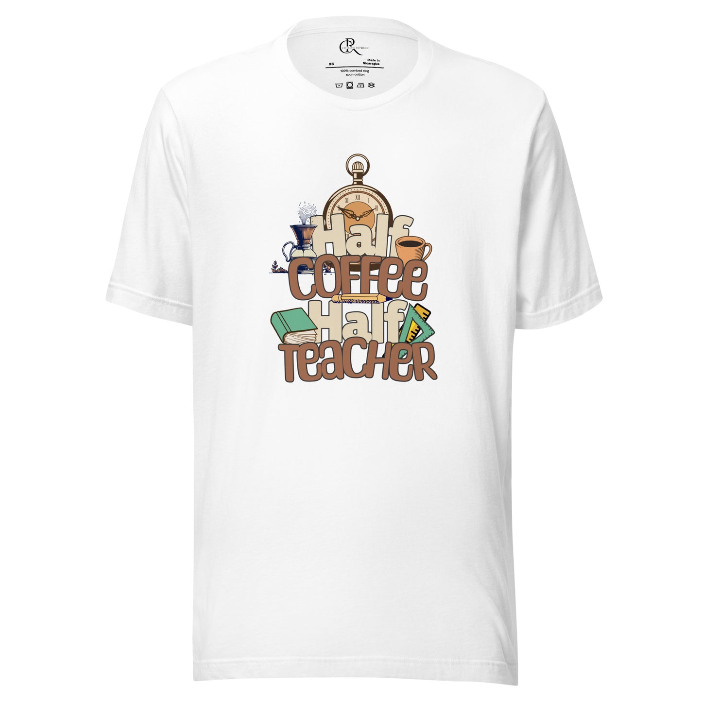 1/2 Coffee 1/2 Teacher - Men's Graphic T-Shirt