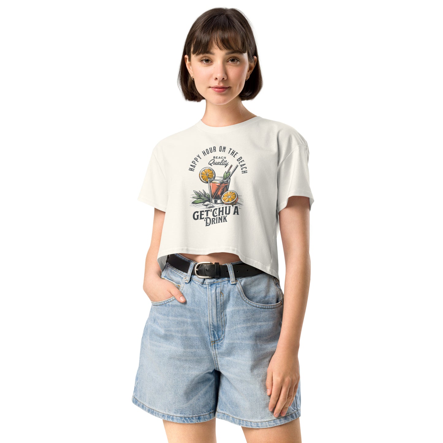 Beach Drink Crop Top