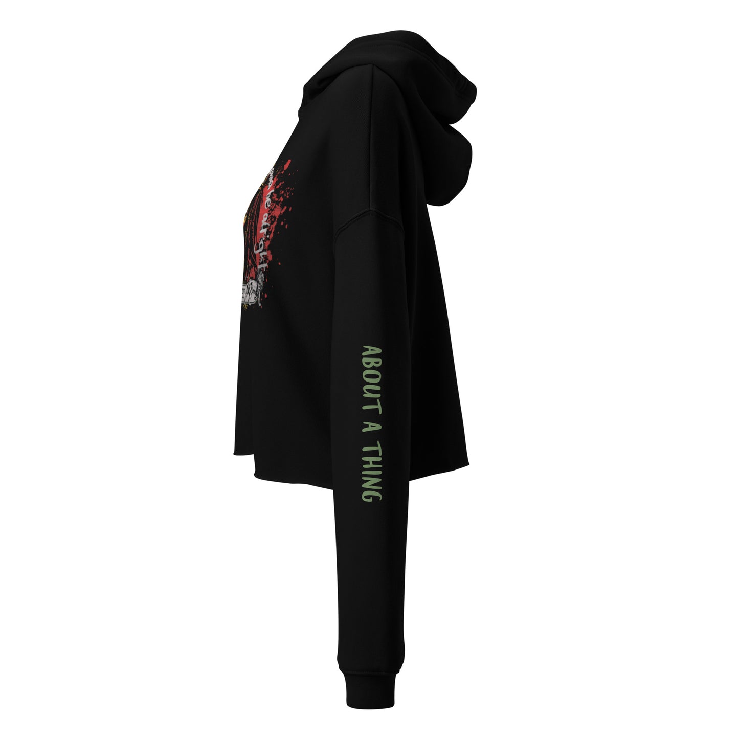 Marley - Cropped Graphic Hoodie Pullover