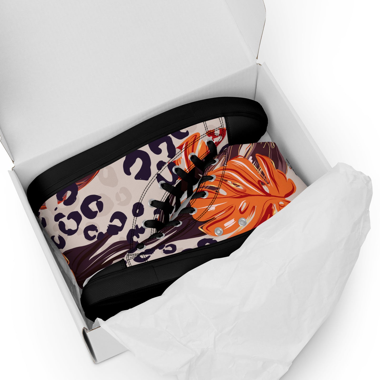 Tropic Leopard Womens Canvas High Tops