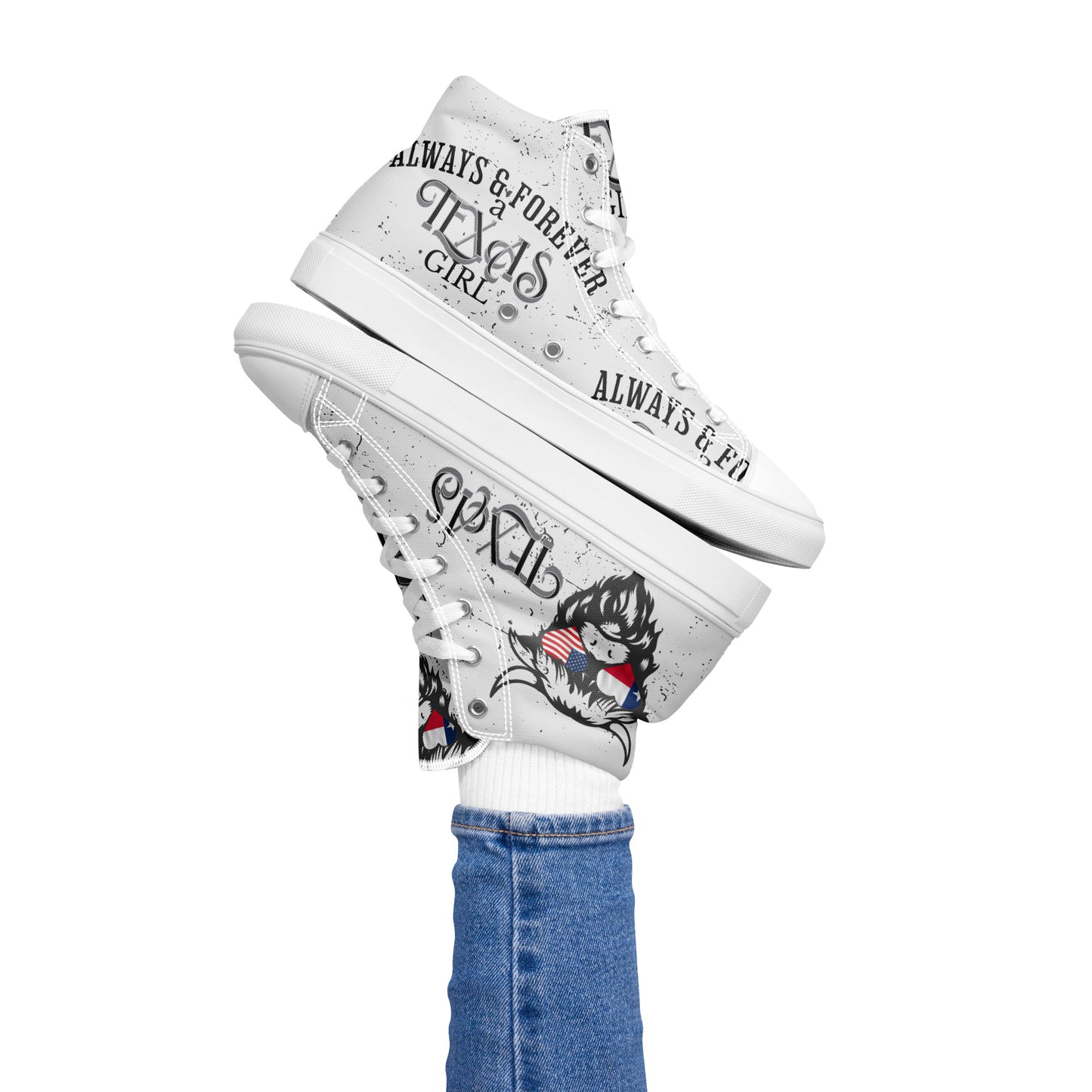 Love My State Womens Canvas High Tops