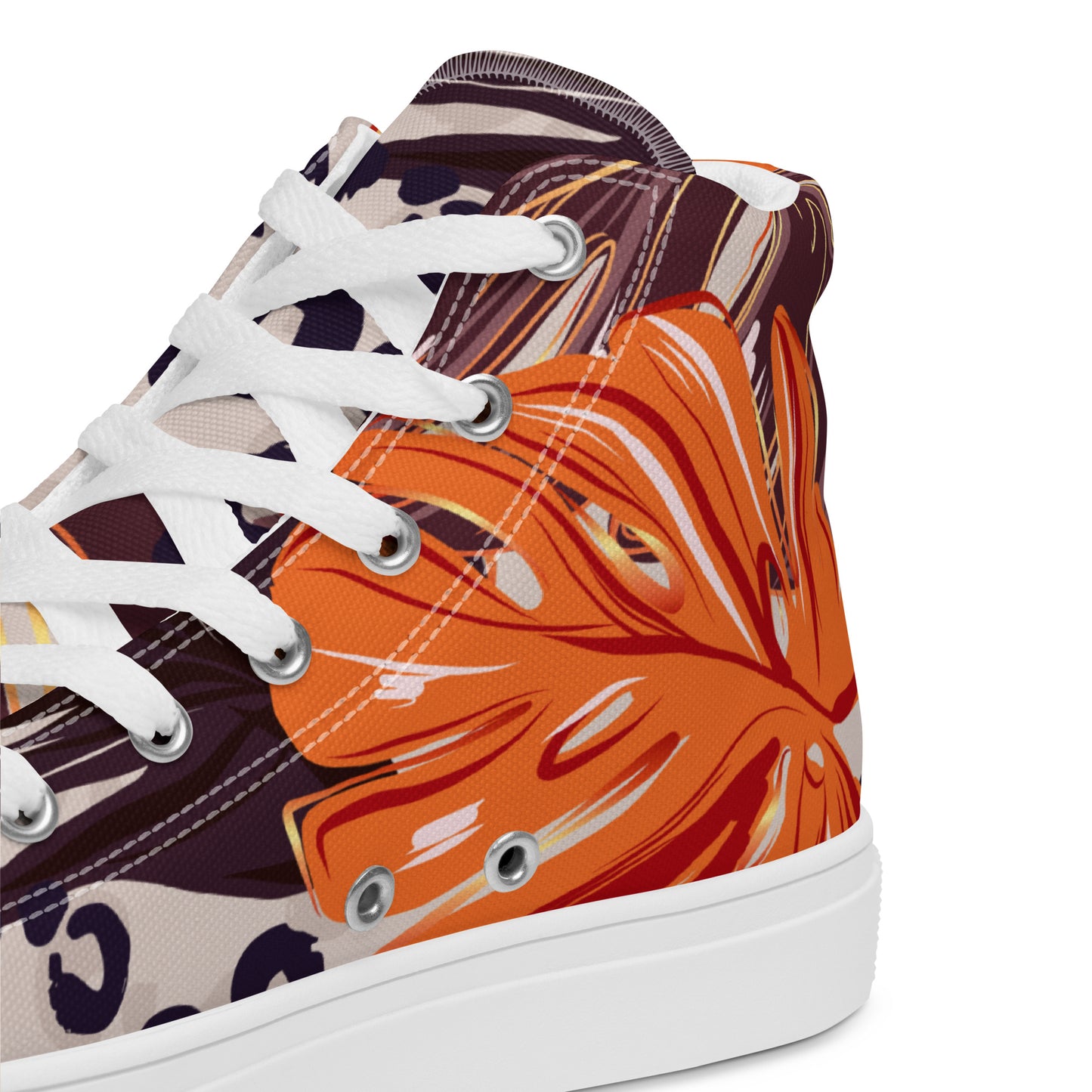Tropic Leopard Womens Canvas High Tops