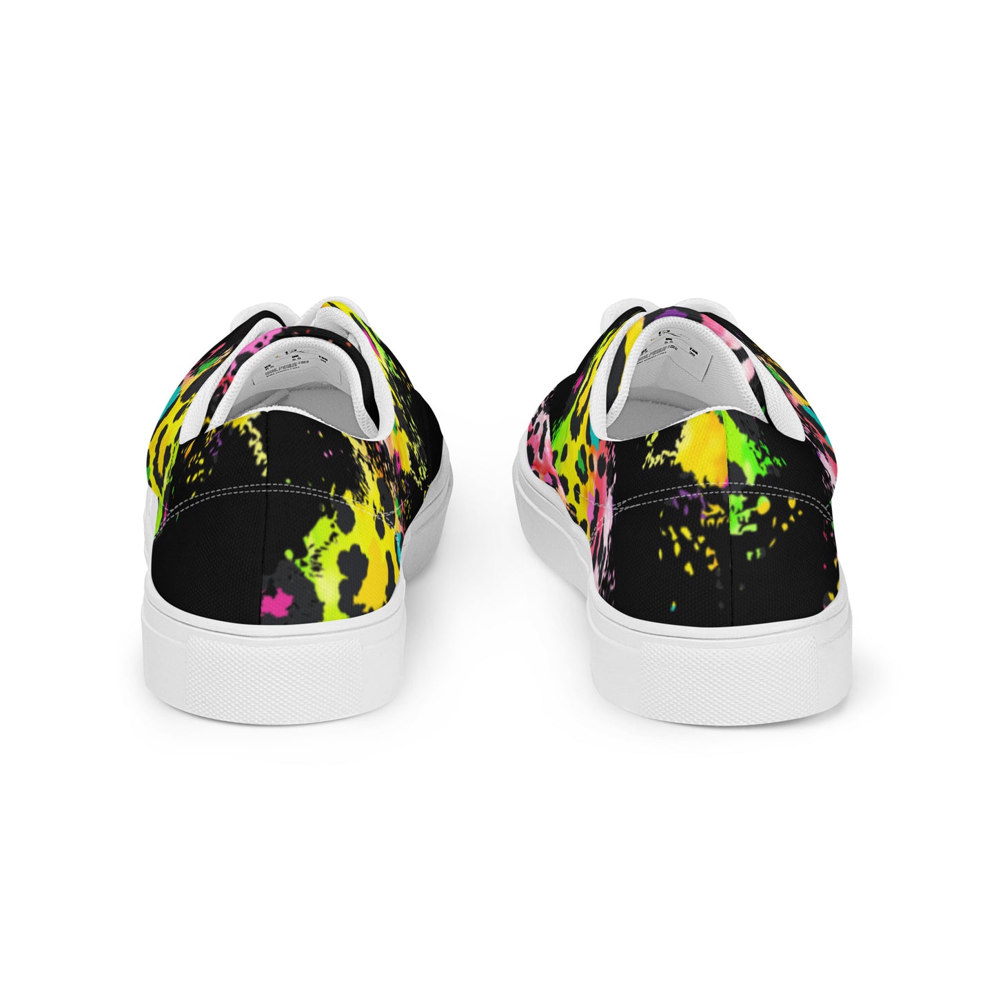 Neon Leopard Womens Canvas Lace-ups