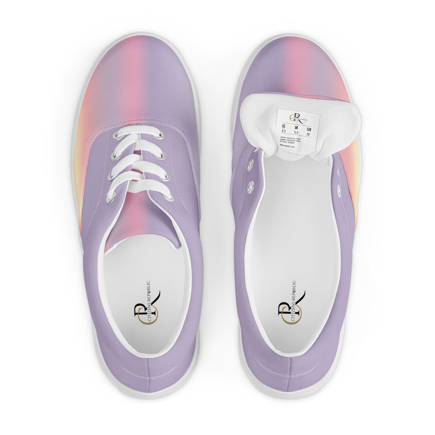 Rainbow Effect Womens Canvas Lace-Ups