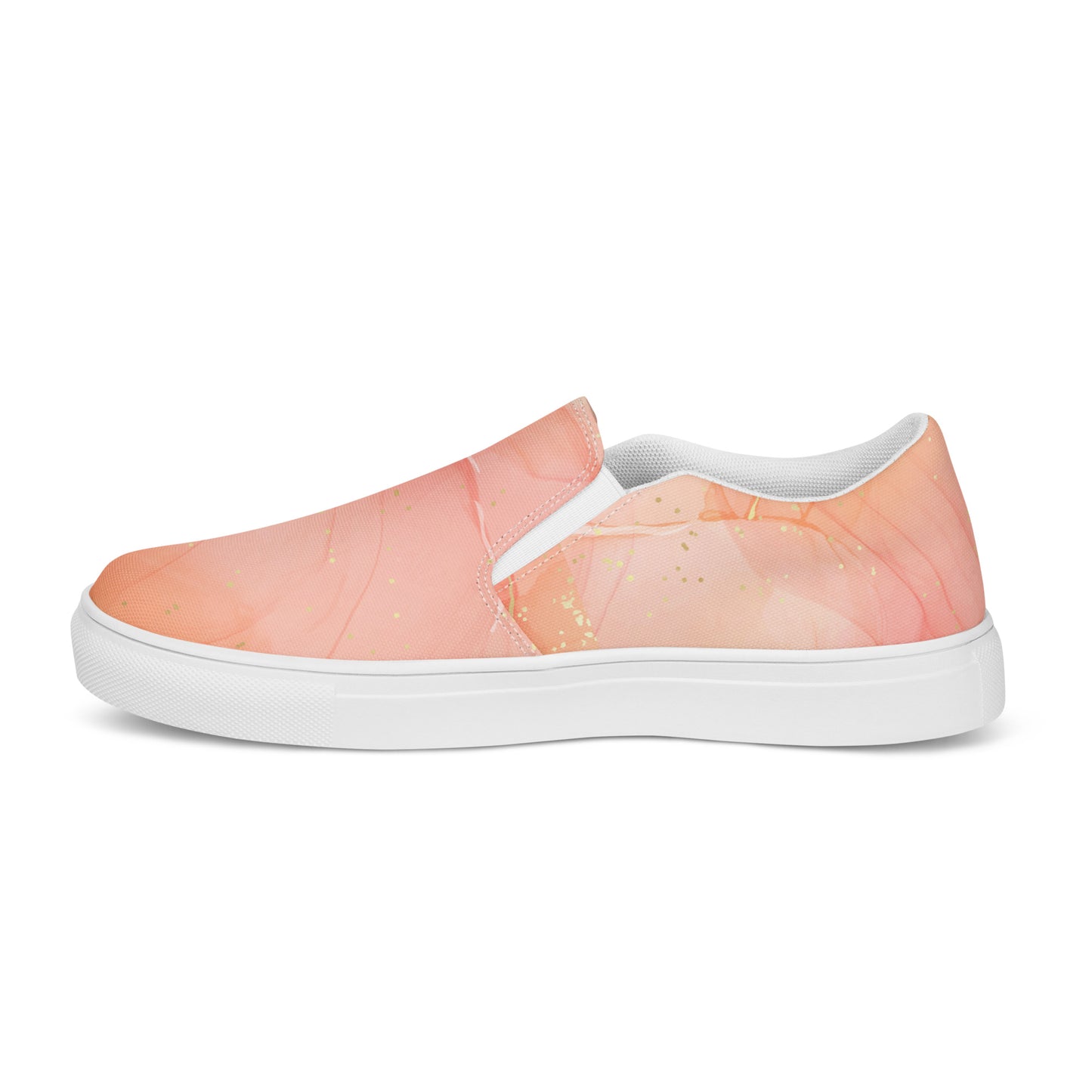 Just Peachy - Women's Canvas Slip-On Sneakers
