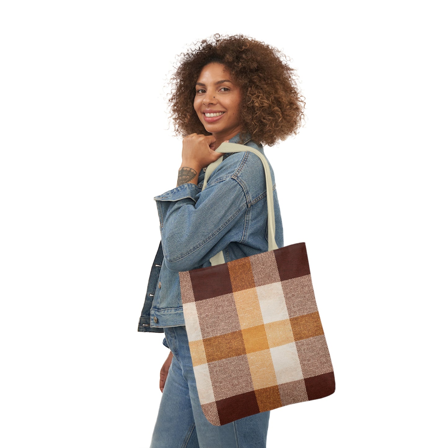 Stylish Plaid - Canvas Tote Bag *Fall 25