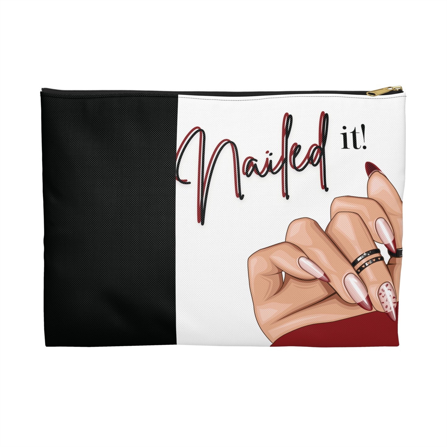 Nailed It Red Tips Cosmetics Pouch