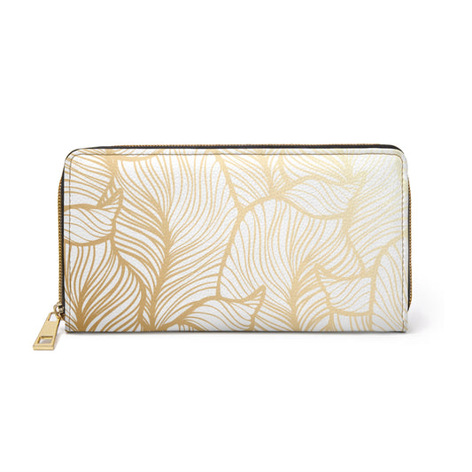 Gold Leaf Zipper Wallet