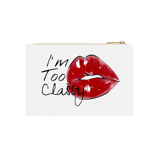 Dark Red Lips Cosmetic Bag