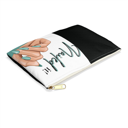 Nailed It Turquoise Accessory Pouch
