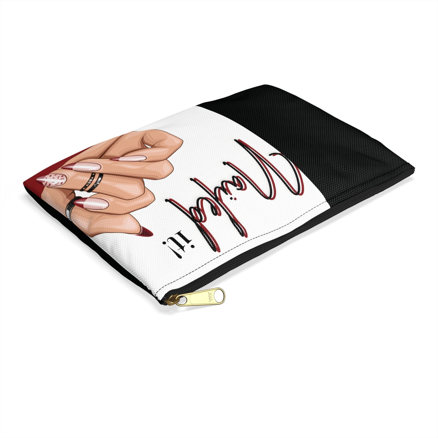 Nailed It Red Tips Cosmetics Pouch