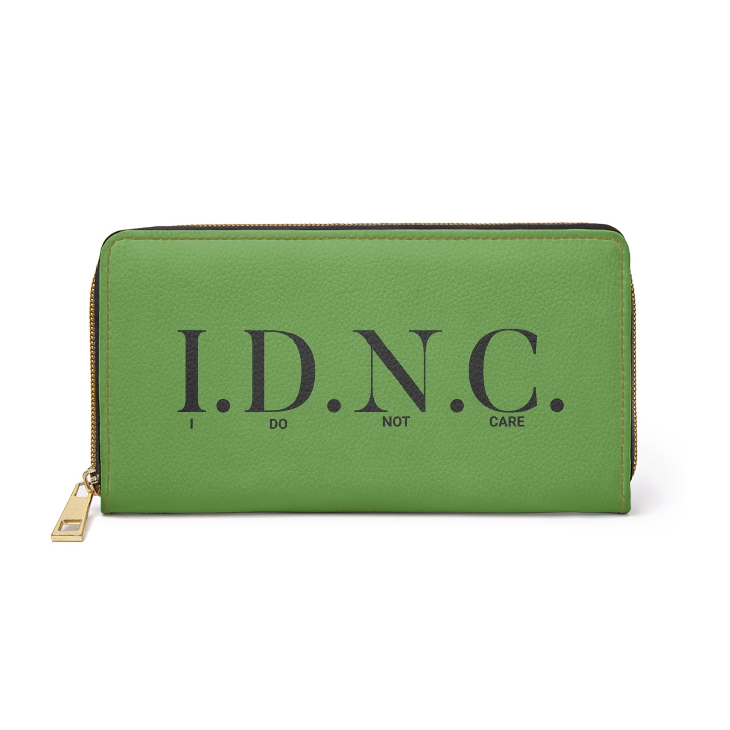 I.D.N.C. Green Zipper Wallet