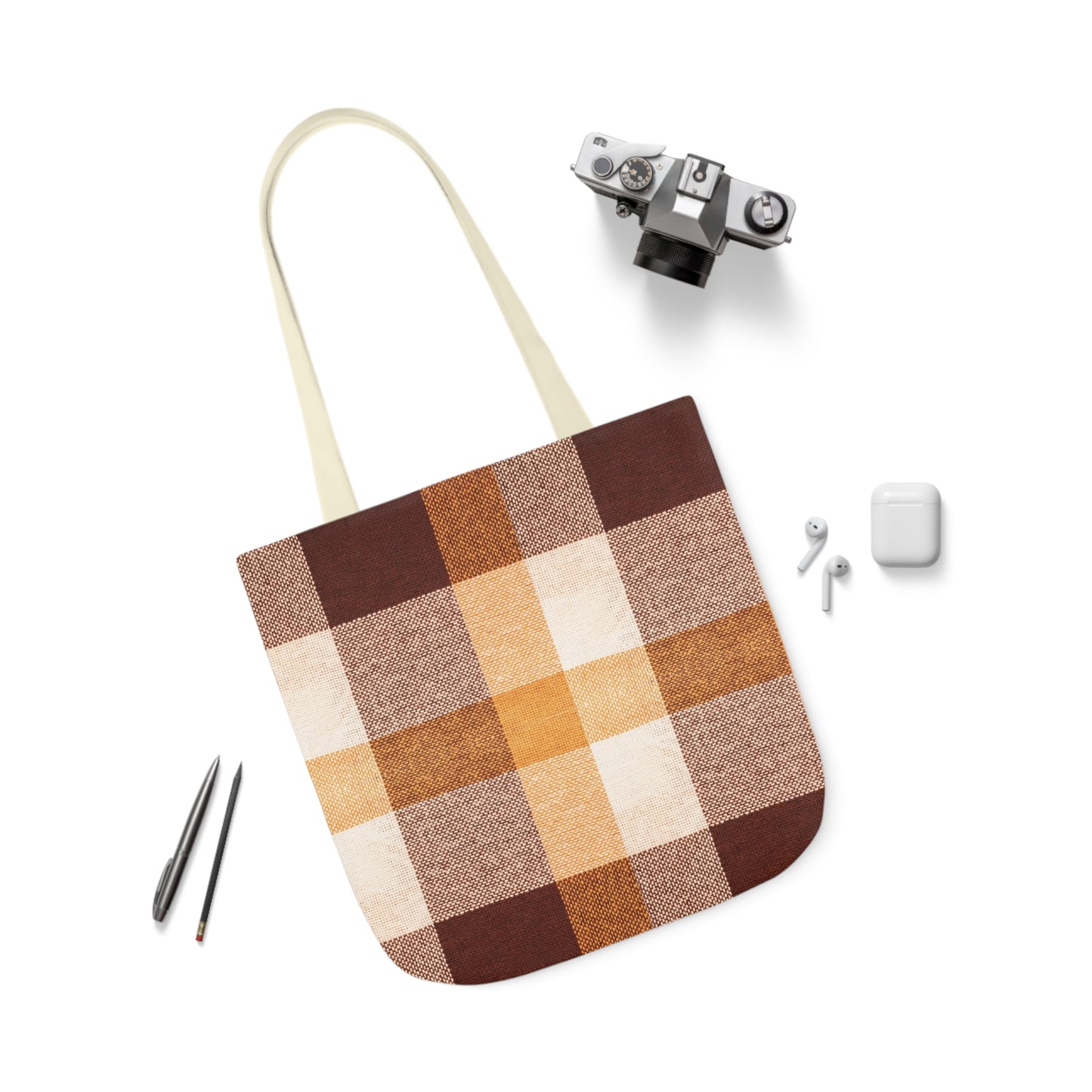 Stylish Plaid - Canvas Tote Bag *Fall 25