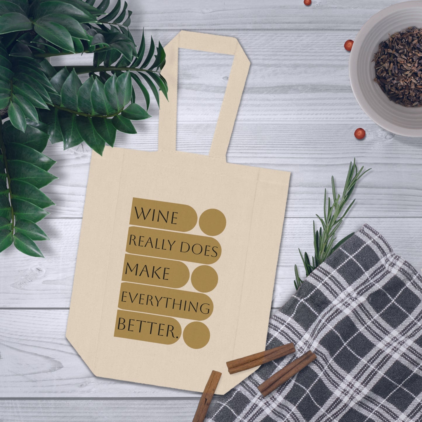 Everything's Better Double Wine Tote Bag