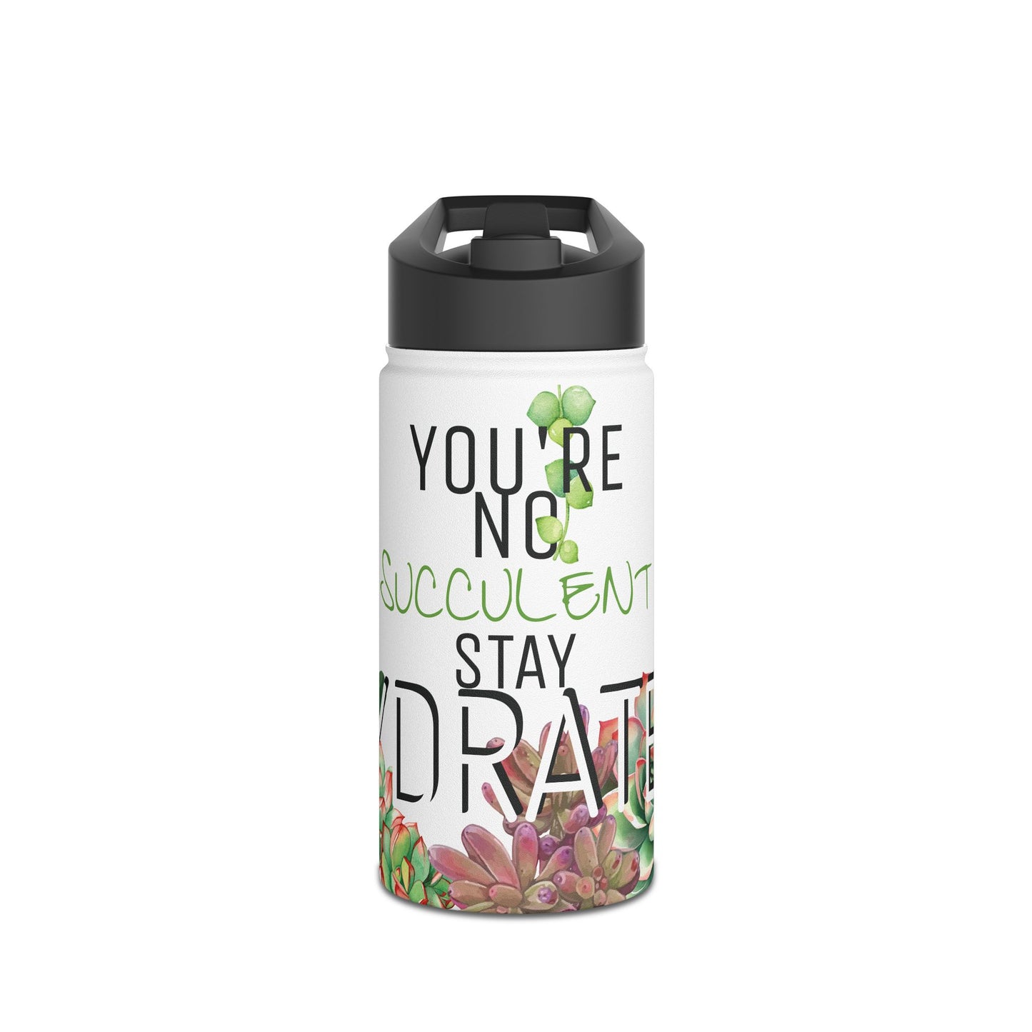 Not A Succulent Stainless Steel Water Bottle w/ Standard Lid