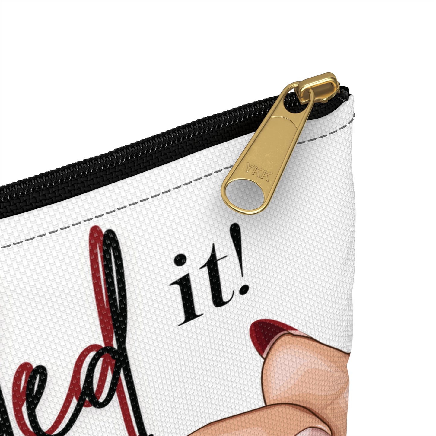 Nailed It Red Tips Cosmetics Pouch