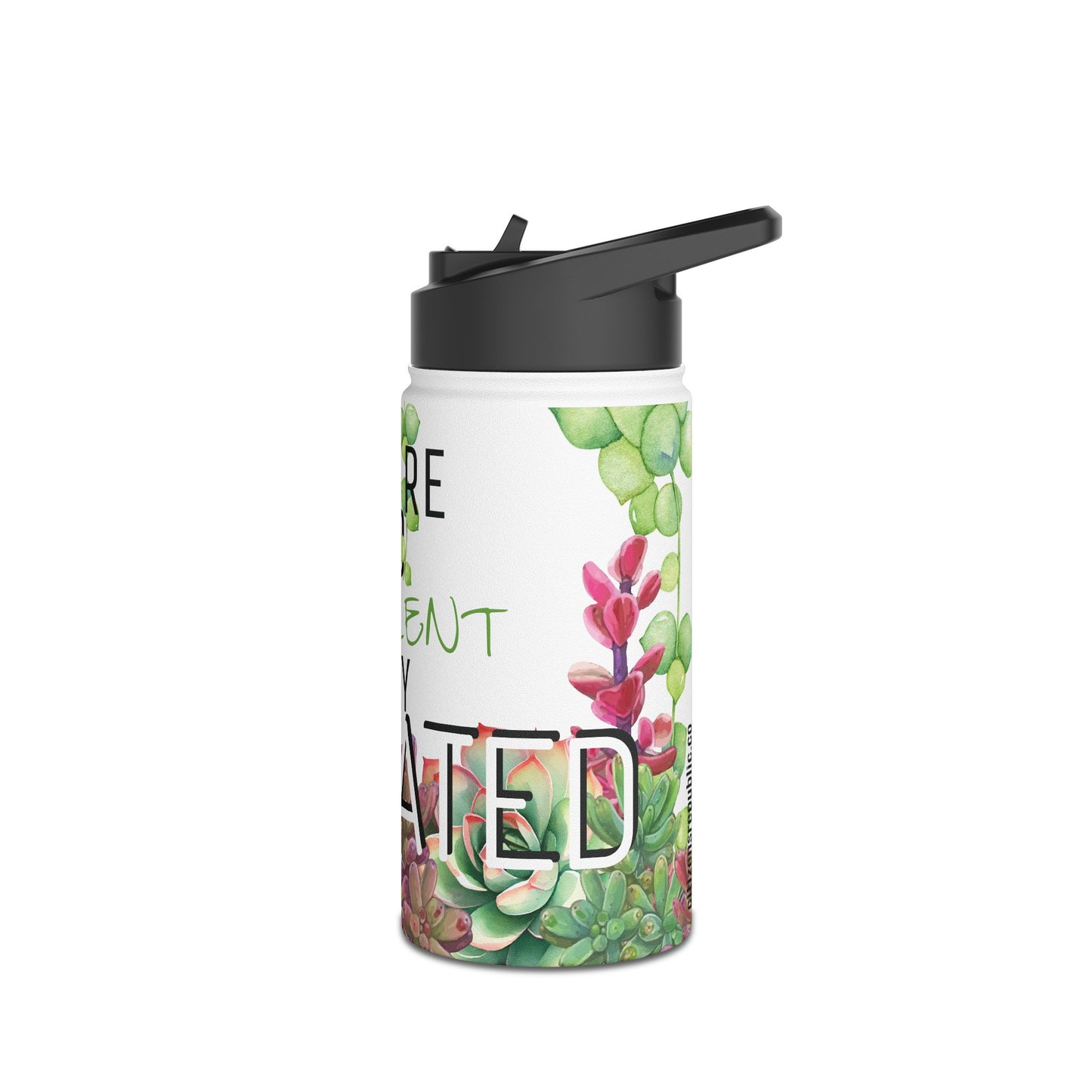 Not A Succulent Stainless Steel Water Bottle w/ Standard Lid
