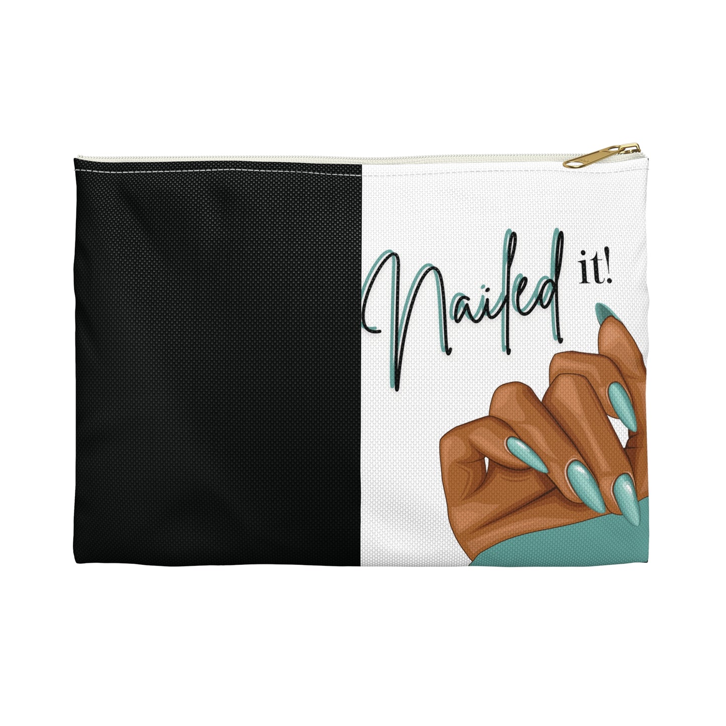Nailed It Turquoise Cosmetic Pouch