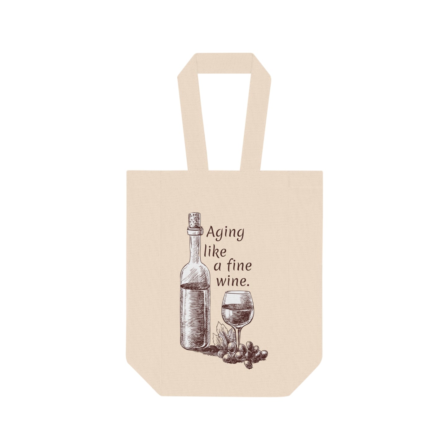 Aging Fine - Double Wine Tote Bag