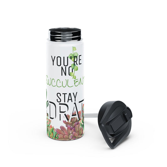Not A Succulent Stainless Steel Water Bottle w/ Standard Lid