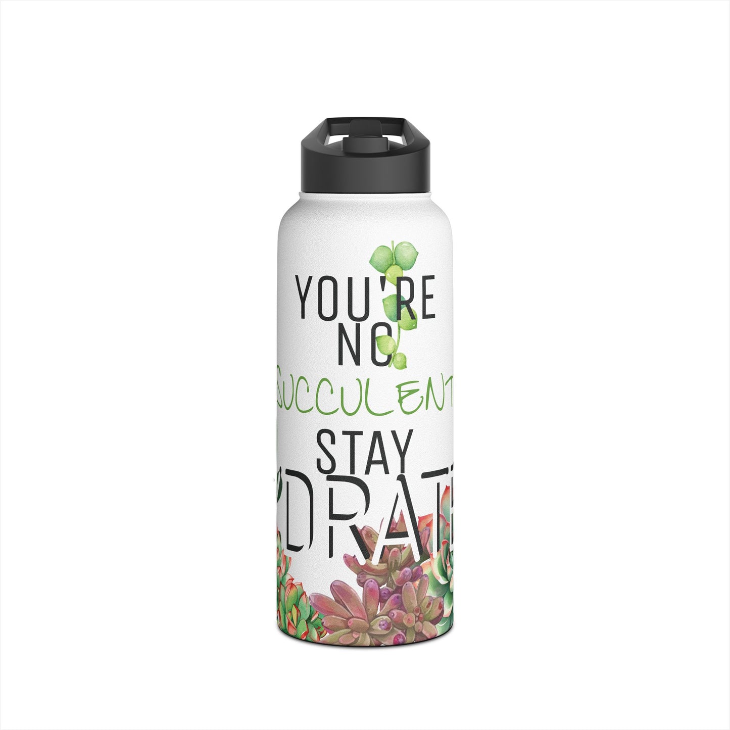 Not A Succulent Stainless Steel Water Bottle w/ Standard Lid