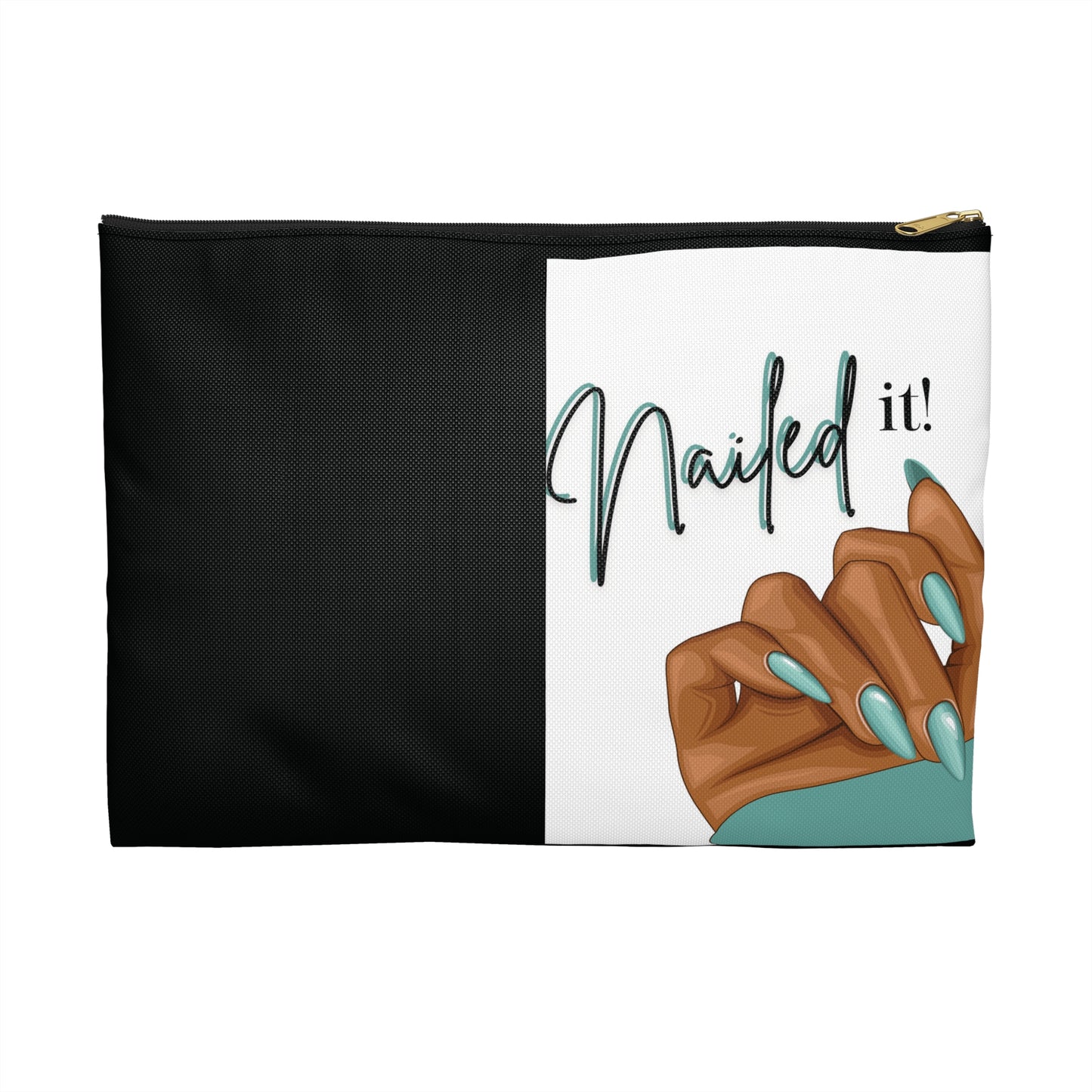 Nailed It Turquoise Cosmetic Pouch