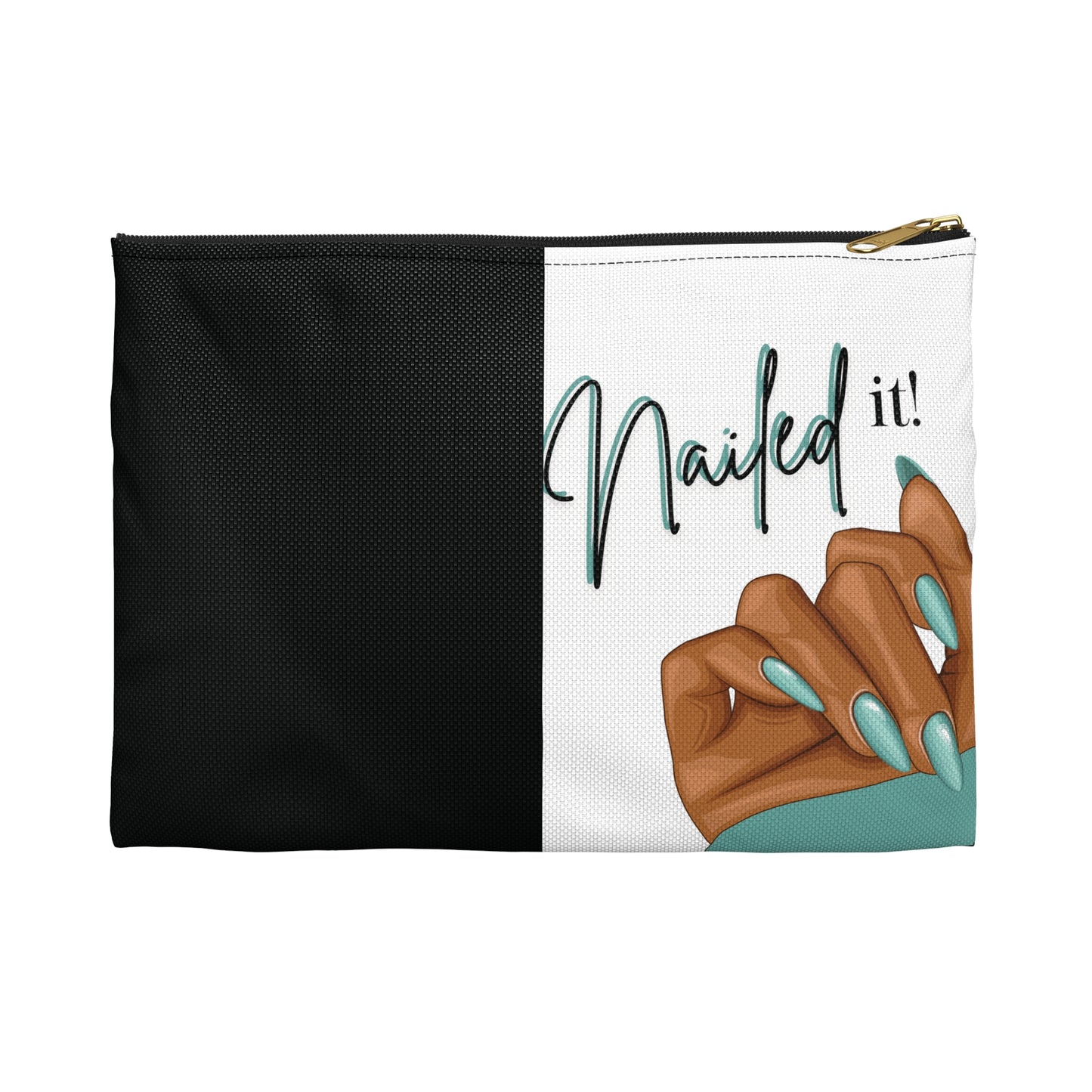 Nailed It Turquoise Cosmetic Pouch