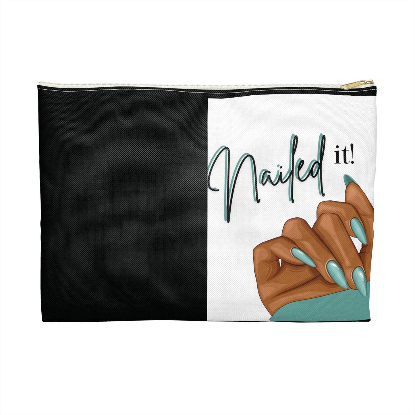 Nailed It Turquoise Cosmetic Pouch