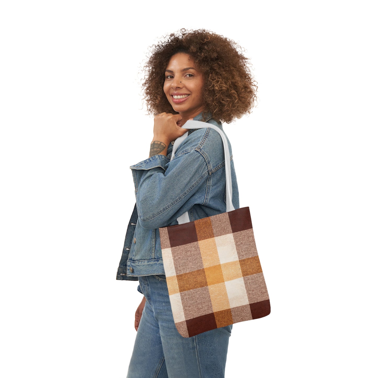 Stylish Plaid - Canvas Tote Bag *Fall 25