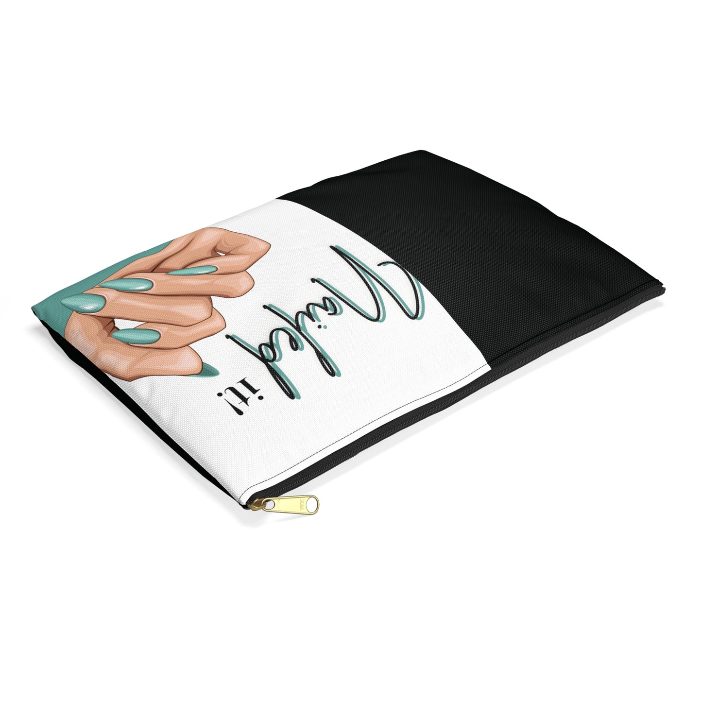 Nailed It Turquoise Accessory Pouch
