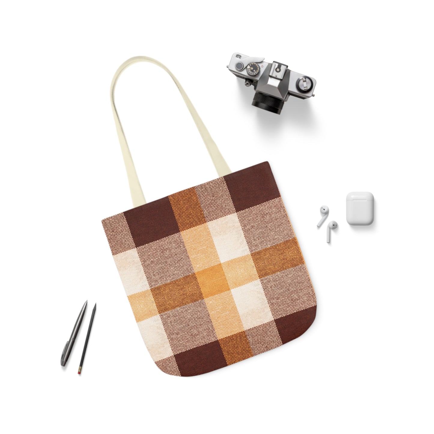 Stylish Plaid - Canvas Tote Bag *Fall 25