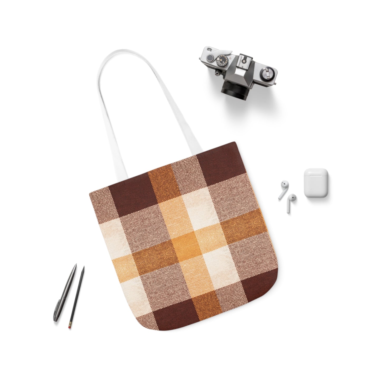 Stylish Plaid - Canvas Tote Bag *Fall 25