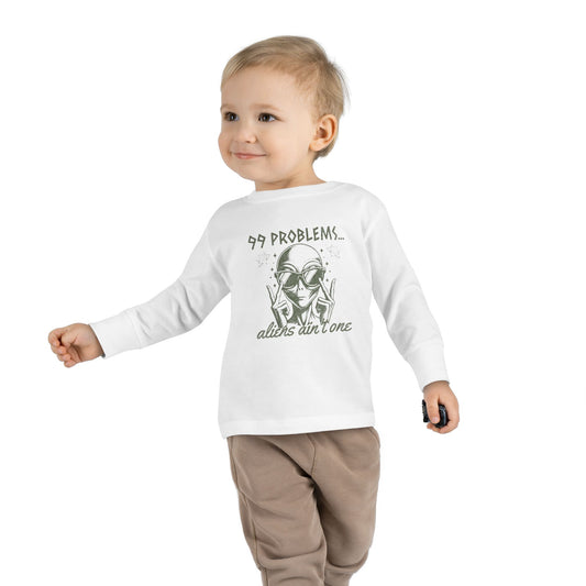 Aliens Ain't a Problem Long Sleeve Graphic Tee 2T-6T