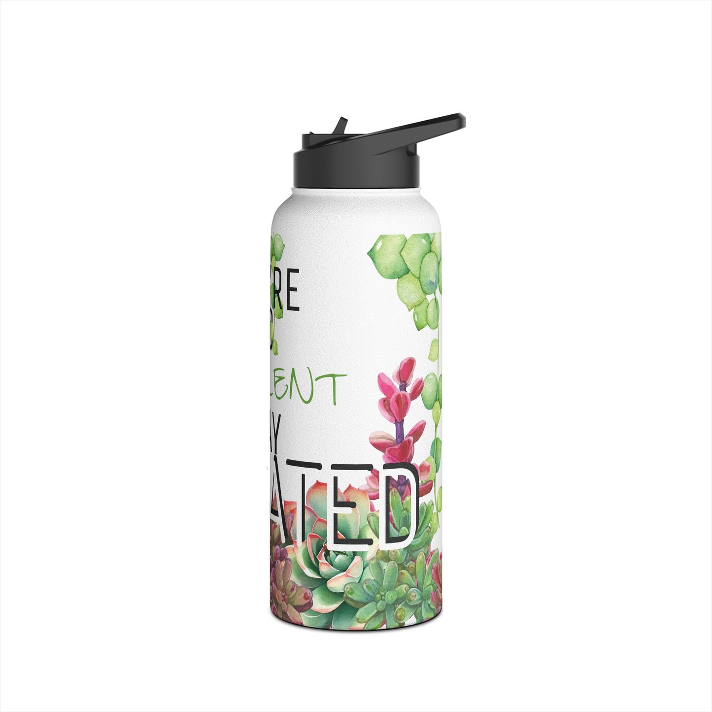 Not A Succulent Stainless Steel Water Bottle w/ Standard Lid
