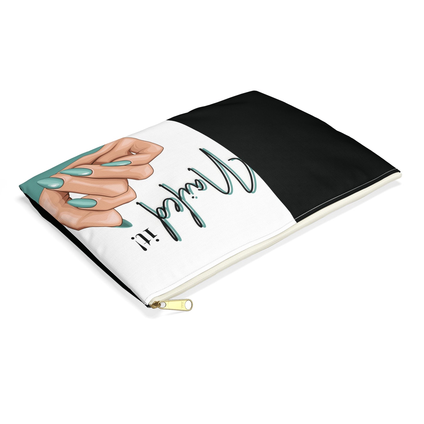 Nailed It Turquoise Accessory Pouch