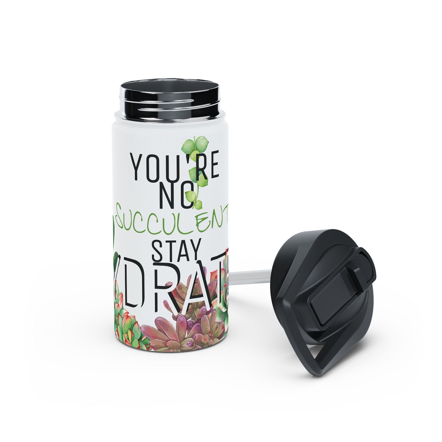 Not A Succulent Stainless Steel Water Bottle w/ Standard Lid