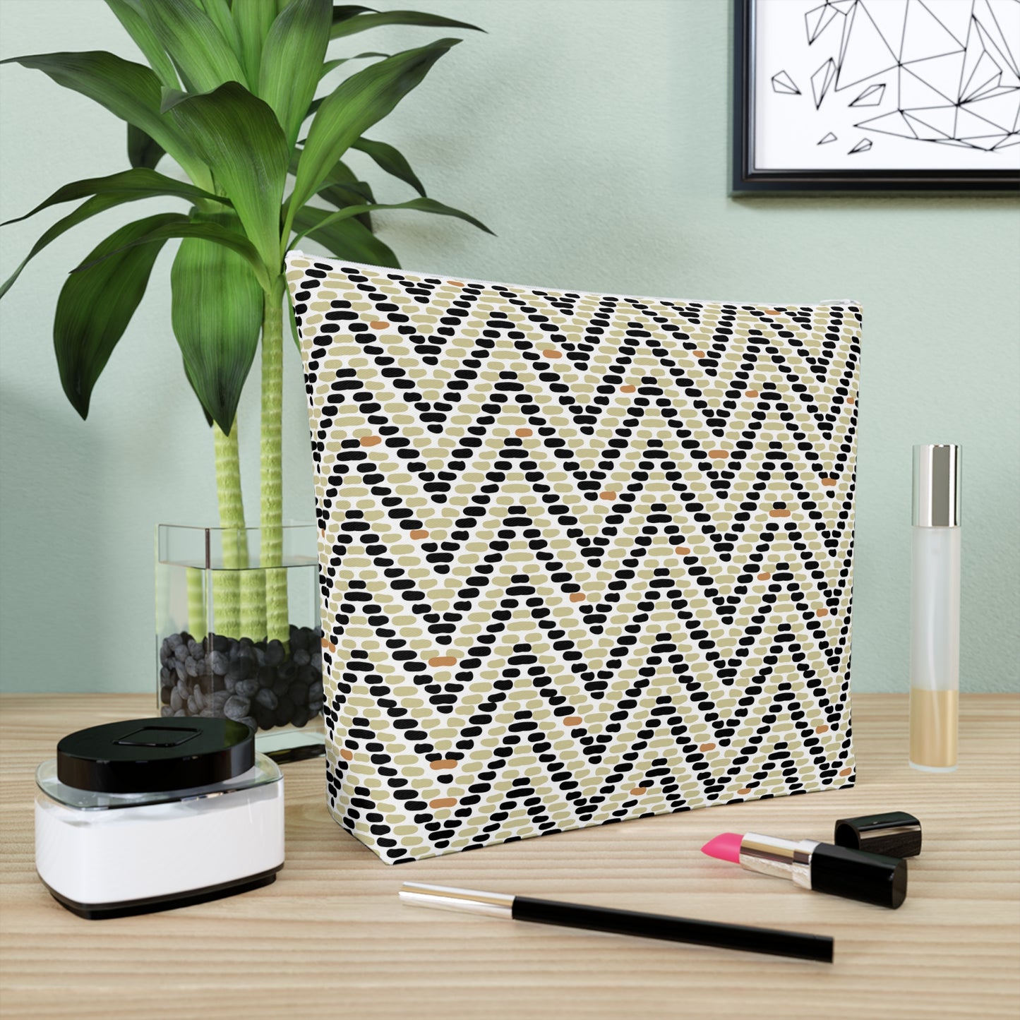 Zig & Zag Chevron - Cotton Cosmetic Bag