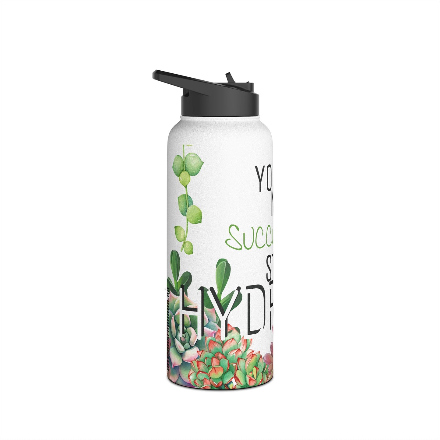 Not A Succulent Stainless Steel Water Bottle w/ Standard Lid
