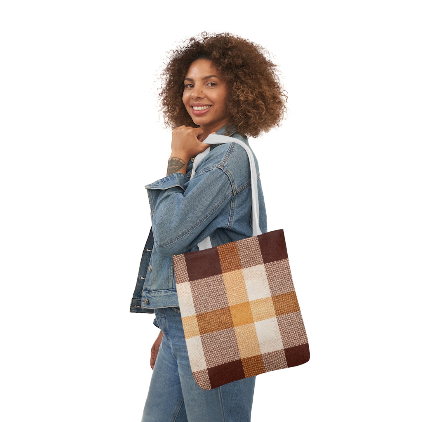 Stylish Plaid - Canvas Tote Bag *Fall 25