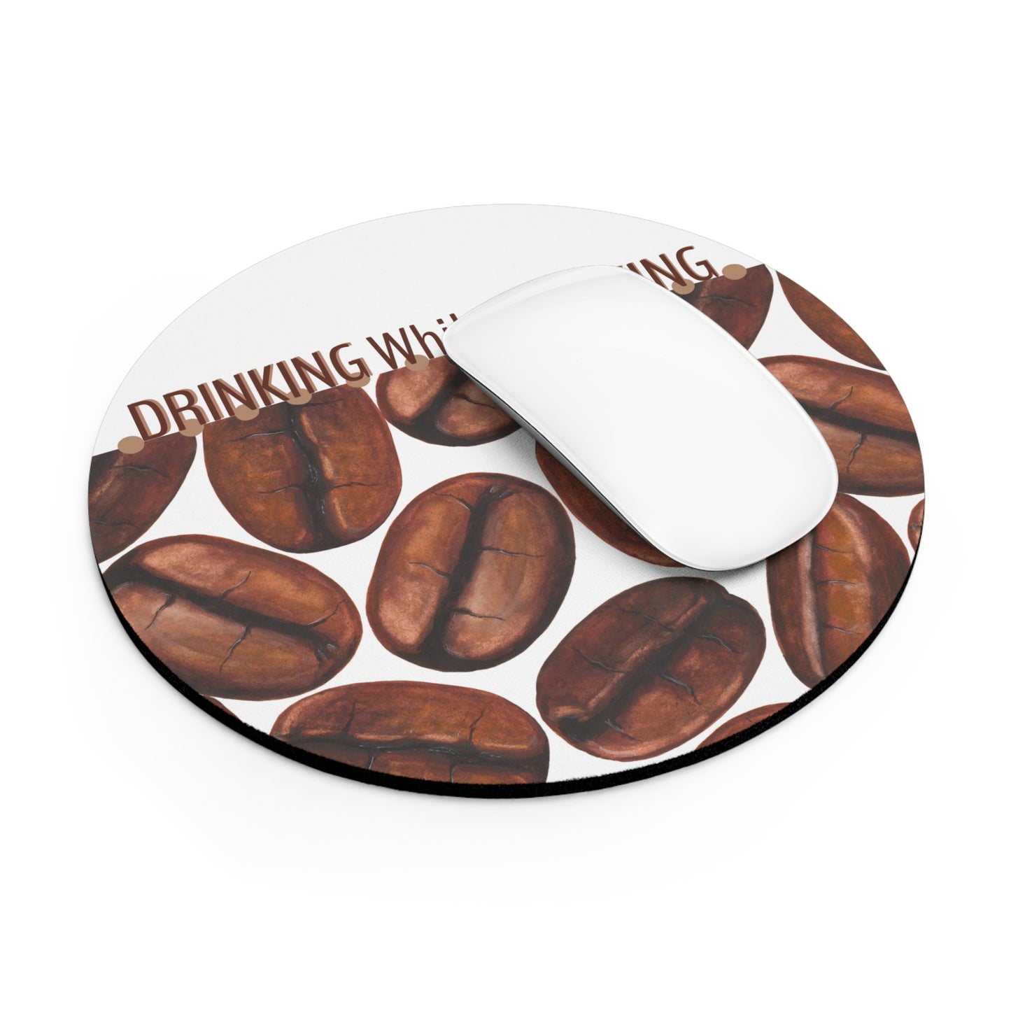 Coffee Lover "Drinking While Working" - Mouse Pad