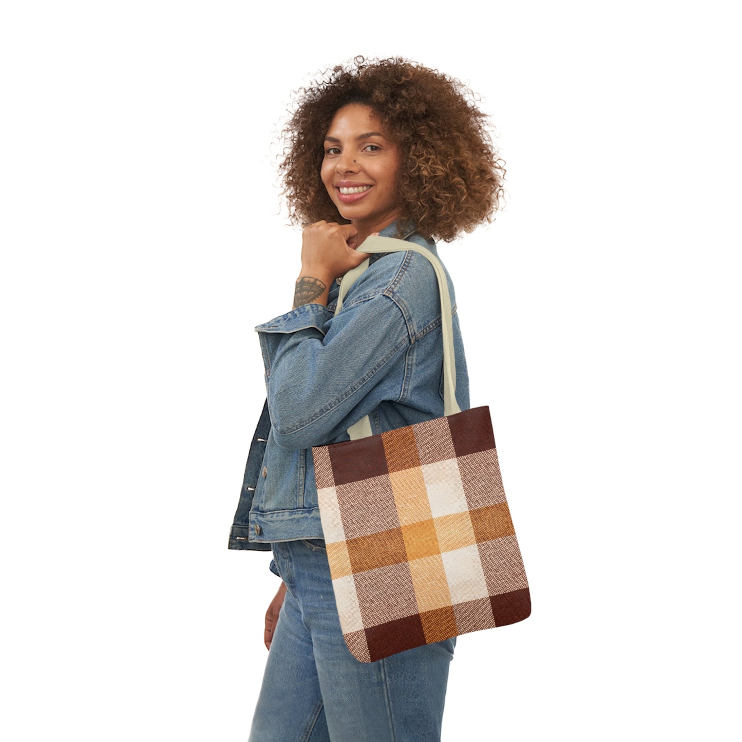 Stylish Plaid - Canvas Tote Bag *Fall 25