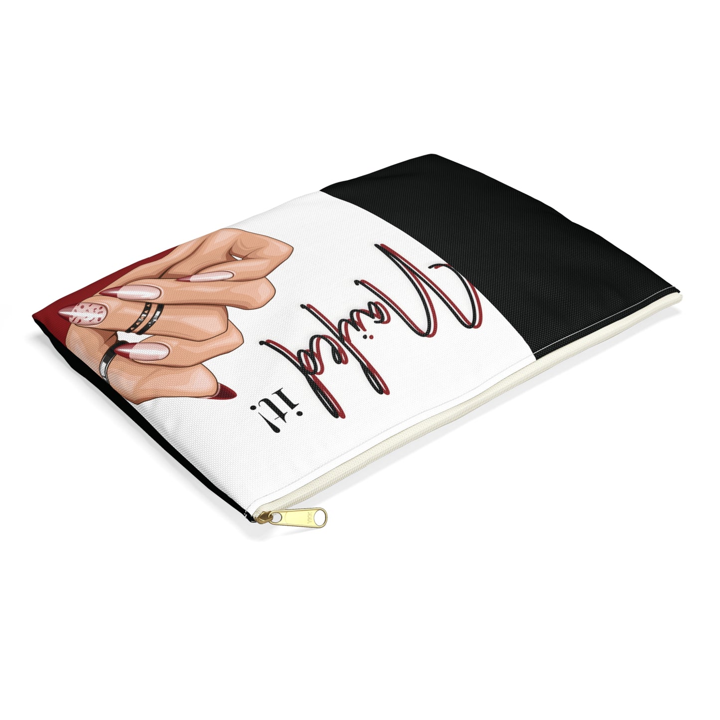 Nailed It Red Tips Cosmetics Pouch
