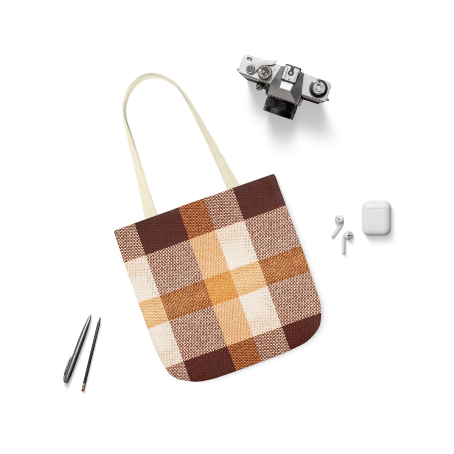 Stylish Plaid - Canvas Tote Bag *Fall 25