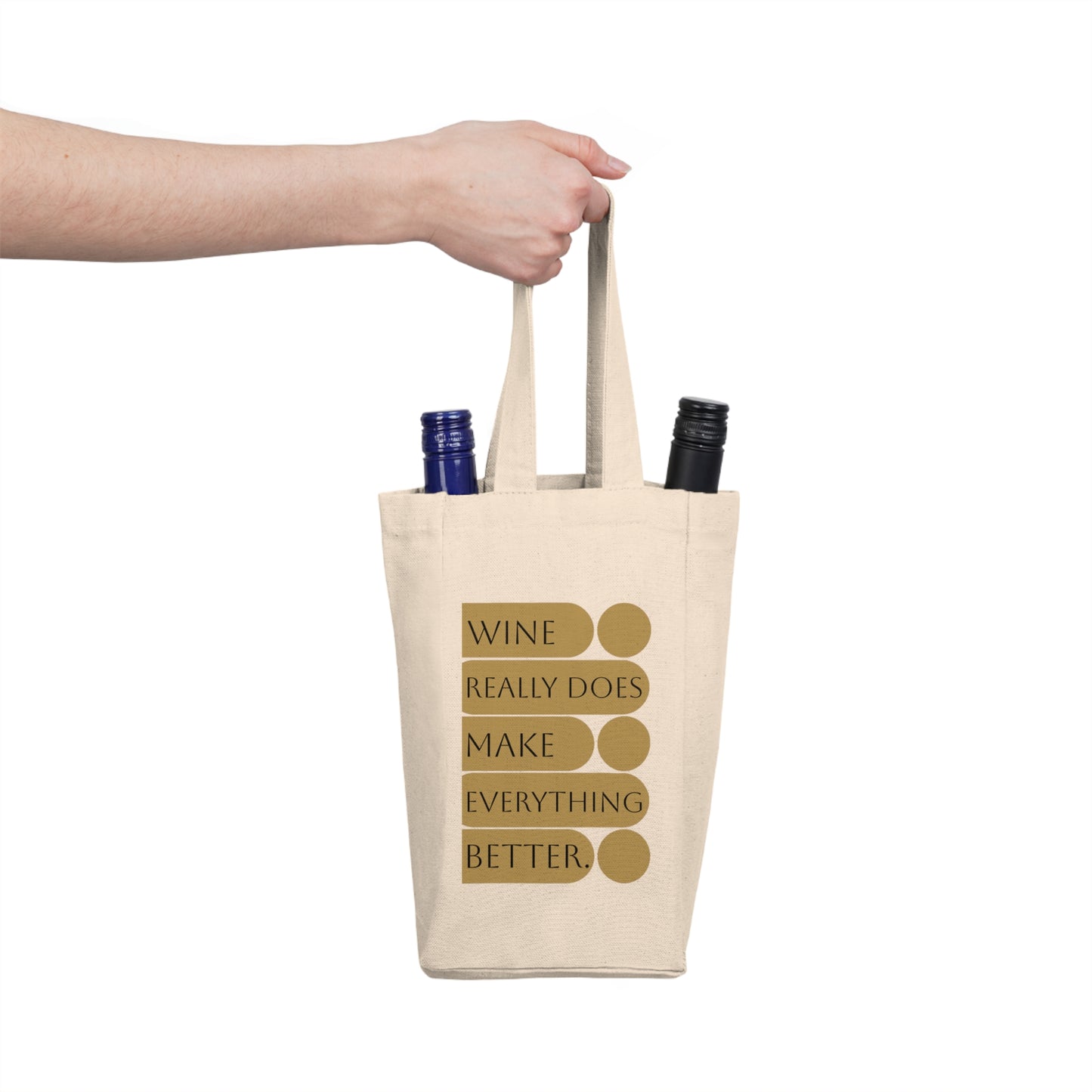 Everything's Better Double Wine Tote Bag