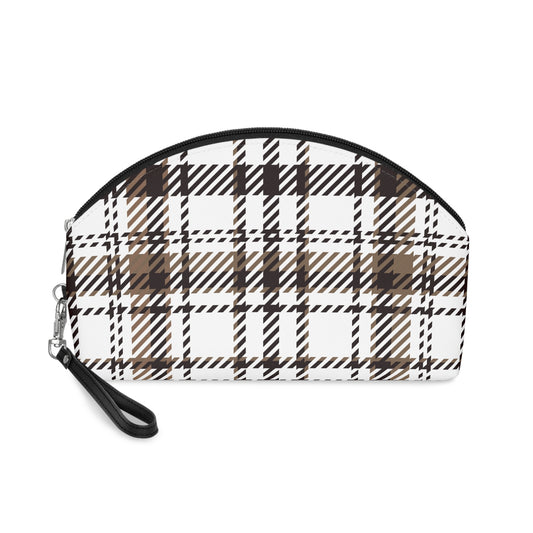 Neutral & Plaided - Makeup Bag