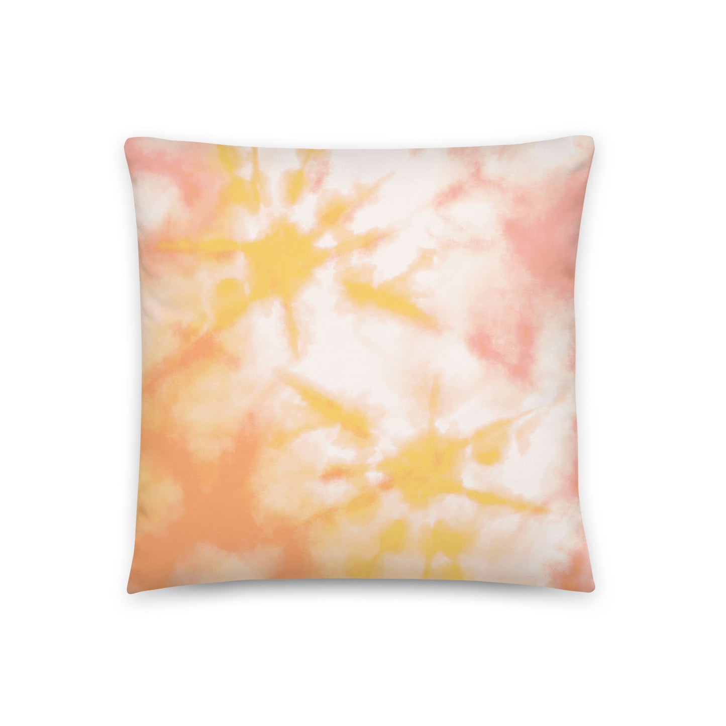 Coral Tie Dye - Decorative Accent Throw Pillow