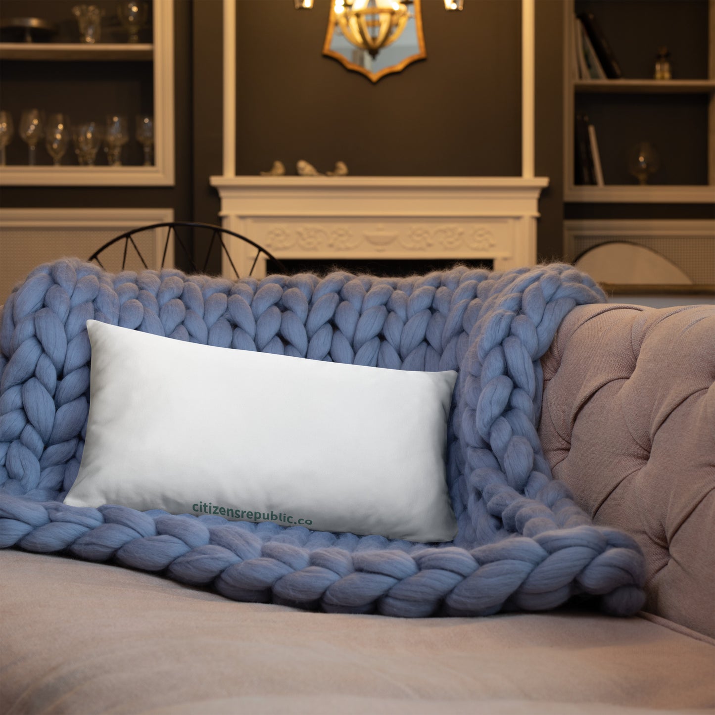 Aqua Succulent Pillow